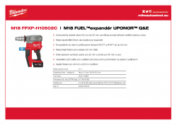 MILWAUKEE M18 FPXP M18 FUEL™expandér UPONOR™ Q&E 4933479437 A4 PDF