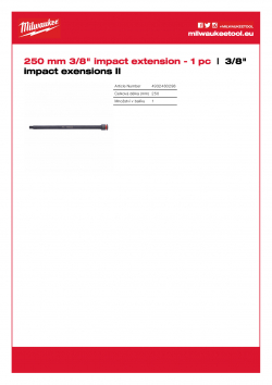 MILWAUKEE 3/8" impact exensions II  4932480298 A4 PDF