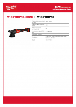 MILWAUKEE M18 FROP15  4933478835 A4 PDF