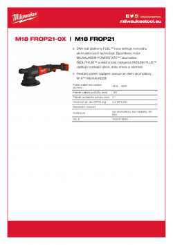 MILWAUKEE M18 FROP21  4933478836 A4 PDF
