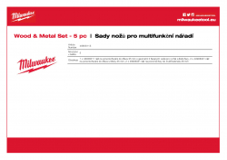 MILWAUKEE Multi-tool accessories -Starlock multi-tool sets Sada na dřevo a kov 5 ks 48906115 A4 PDF
