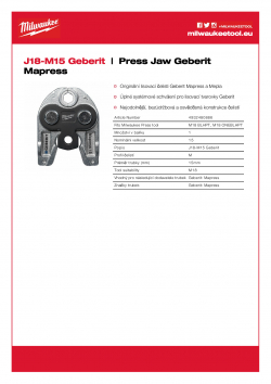 MILWAUKEE Press Jaw Geberit Mapress  4932480886 A4 PDF