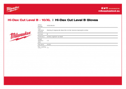 MILWAUKEE Hi-Dex Cut Level B Gloves  4932480494 A4 PDF