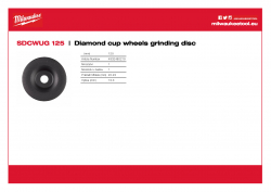 MILWAUKEE Diamond cup wheels grinding disc  4932480219 A4 PDF