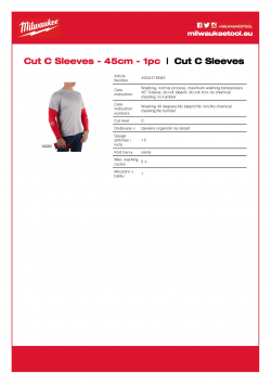 MILWAUKEE Cut C Sleeves  4932478585 A4 PDF