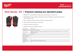 MILWAUKEE Demolition Gloves Pracovní rukavice pro demoliční práce - S/7 -1 ks 4932479730 A4 PDF