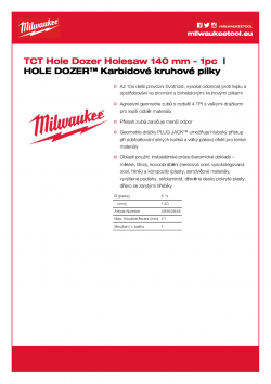 MILWAUKEE Hole Dozer Holesaws with Carbide Teeth  49560848 A4 PDF