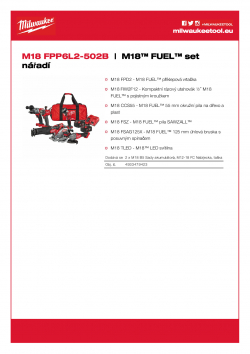 MILWAUKEE M18 FPP6L2 M18™ FUEL™ set nářadí 4933479423 A4 PDF