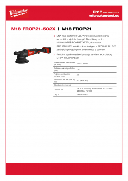 MILWAUKEE M18 FROP21  4933478837 A4 PDF