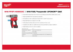 MILWAUKEE M18 FPXP M18 FUEL™expandér UPONOR™ Q&E 4933479438 A4 PDF