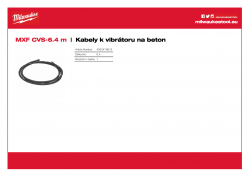 MILWAUKEE MXF CVS Kabel pro vibrátor 6,4 m 4932479613 A4 PDF