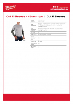 MILWAUKEE Cut E Sleeves  4932479937 A4 PDF