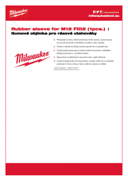 MILWAUKEE Rubber Sleeves for Impact Wrenches Gumová objímka pro M12 FID2 4932479977 A4 PDF