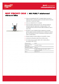 MILWAUKEE MXF PSC MX FUEL™ stahovací vibrační lišta 4933479774 A4 PDF