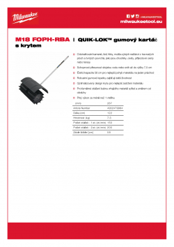 MILWAUKEE M18 FOPH-RBA QUIK-LOK™ gumový kartáč s krytem 4932479984 A4 PDF