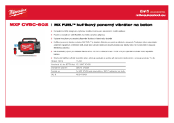 MILWAUKEE MXF CVBC MX FUEL™ kufříkový ponorný vibrátor na beton 4933479608 A4 PDF