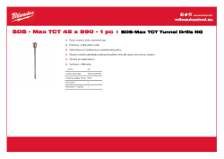 MILWAUKEE SDS-Max TCT Tunnel Drills NG  4932492055 A4 PDF