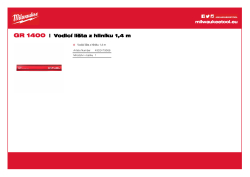 MILWAUKEE GR 1400 Vodicí lišta z hliníku 1,4 m 4932479066 A4 PDF