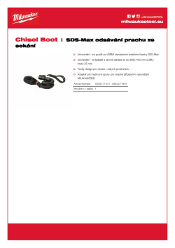 MILWAUKEE Chisel Boot SDS-Max  Odsávání prachu ze sekání 4932471991 A4 PDF