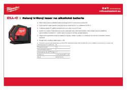 MILWAUKEE CLL Zelený křížový laser na alkalické baterie 4933478753 A4 PDF