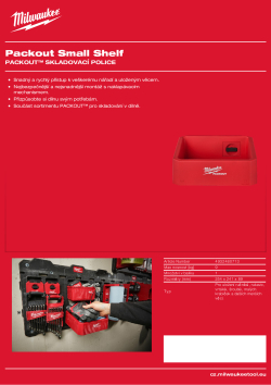 MILWAUKEE PACKOUT™ malá polička 4932480713 A4 PDF