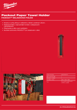 MILWAUKEE PACKOUT™ držák papírových ručníků 4932480707 A4 PDF