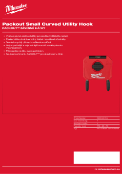 MILWAUKEE PACKOUT™ malý zahnutý univerzální háček 4932480705 A4 PDF