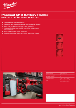 MILWAUKEE PACKOUT™ M18™ držáky na akumulátory 4932480709 A4 PDF