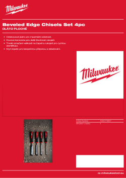 MILWAUKEE Dláto ploché sada 4 ks 4932479897 A4 PDF