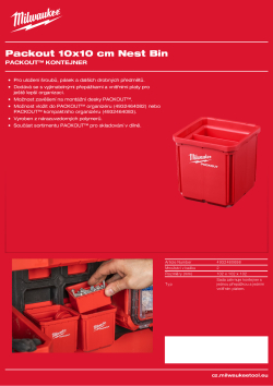 MILWAUKEE PACKOUT™ kontejner 10x10 cm 4932480698 A4 PDF