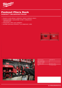 MILWAUKEE PACKOUT™ polička na kleště 4932480710 A4 PDF