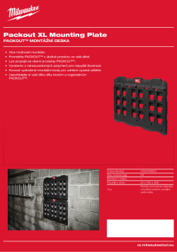 MILWAUKEE PACKOUT™ montážní deska XL 4932480622 A4 PDF