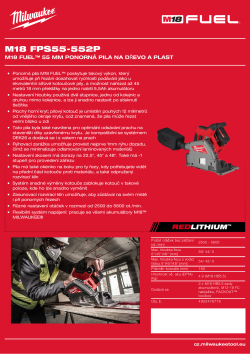 MILWAUKEE M18 FUEL™ 55 mm ponorná pila na dřevo a plast 4933478778 A4 PDF