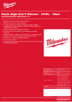 MILWAUKEE Velké baleni protipořezových rukavic tř. F 10/XL 12 ks 4932492048 A4 PDF