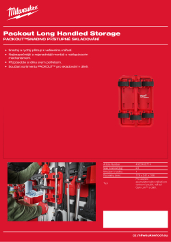 MILWAUKEE PACKOUT™ stojan pro dlouhé nářadí 4932480714 A4 PDF