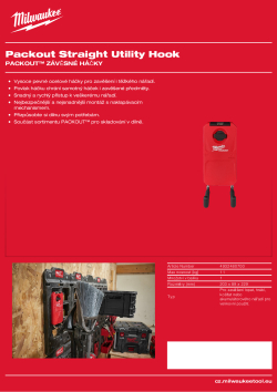 MILWAUKEE PACKOUT™ rovný univerzální háček 4932480700 A4 PDF