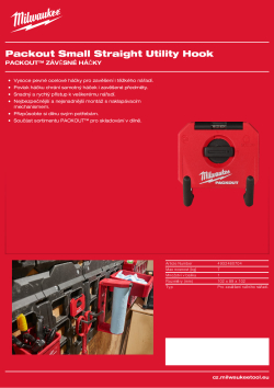 MILWAUKEE PACKOUT™ malý rovný univerzální háček 4932480704 A4 PDF