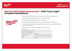 MILWAUKEE M12 HPT M12™ Force Logic™ kompaktní hydraulický lis 4933480902 A4 PDF