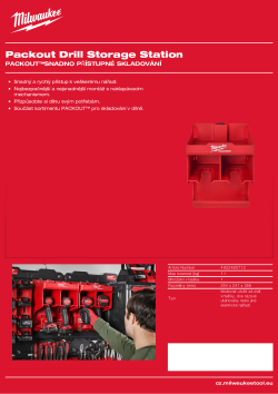 MILWAUKEE PACKOUT™ police pro uložení vrtačky 4932480712 A4 PDF