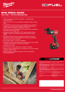 MILWAUKEE M18 FUEL™ vrtací šroubovák 4933492472 A4 PDF