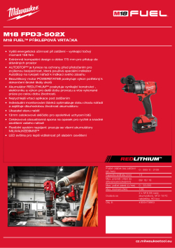 MILWAUKEE M18 FUEL™ příklepová vrtačka 4933479860 A4 PDF