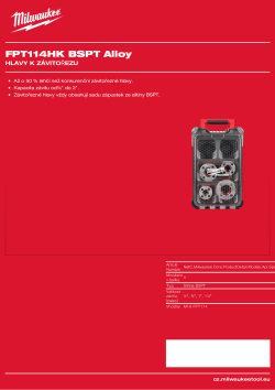 MILWAUKEE FPT114HK BSPT sada Packout slitinová hlava 4932480250 A4 PDF