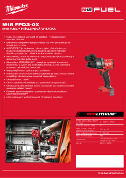 MILWAUKEE M18 FUEL™ příklapová vrtačka 4933479859 A4 PDF