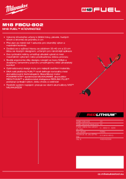 MILWAUKEE M18 FUEL™ křovinořez 4933492298 A4 PDF