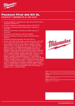 MILWAUKEE PACKOUT™ lékárnička XL DIN 13157 4932492962 A4 PDF