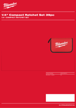 MILWAUKEE 1/4˝ Compact Ratchet Set 39 PC 4932492672 A4 PDF