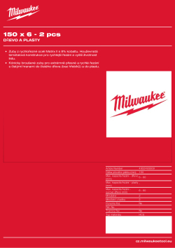 MILWAUKEE Wood & Plastics 4932493509 A4 PDF