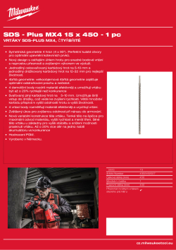 MILWAUKEE SDS-Plus MX4 drill bits 4932492027 A4 PDF