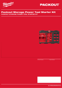 MILWAUKEE Packout Storage Power Tool Starter Kit 4932493620 A4 PDF