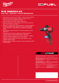 MILWAUKEE M18 FUEL™ ONE-KEY™ vrtací šroubovák 4933492799 A4 PDF